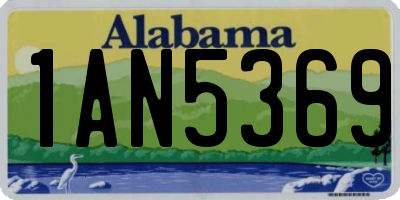 AL license plate 1AN5369