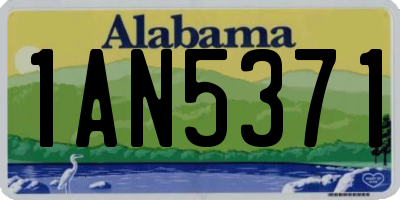 AL license plate 1AN5371