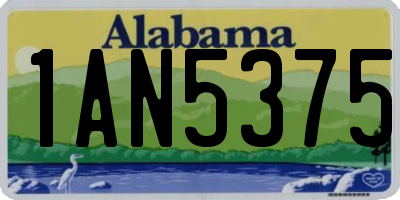 AL license plate 1AN5375