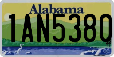 AL license plate 1AN5380