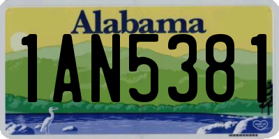 AL license plate 1AN5381