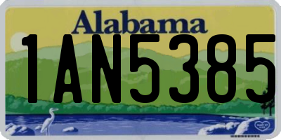 AL license plate 1AN5385