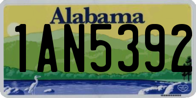 AL license plate 1AN5392