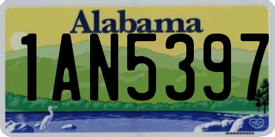 AL license plate 1AN5397