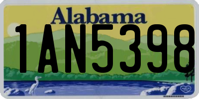 AL license plate 1AN5398