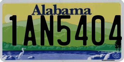 AL license plate 1AN5404