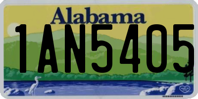 AL license plate 1AN5405