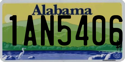 AL license plate 1AN5406