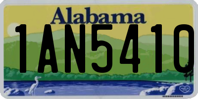 AL license plate 1AN5410