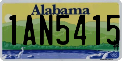 AL license plate 1AN5415