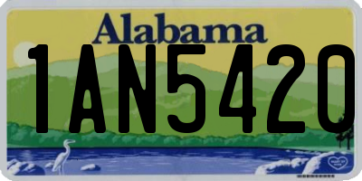 AL license plate 1AN5420