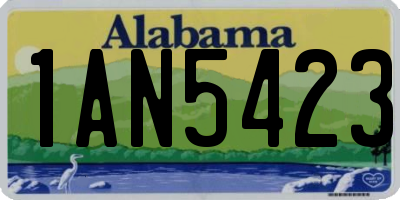 AL license plate 1AN5423
