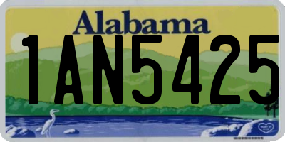 AL license plate 1AN5425