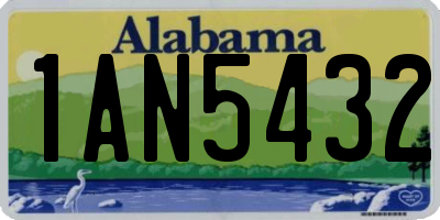 AL license plate 1AN5432
