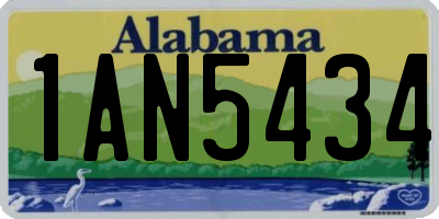 AL license plate 1AN5434