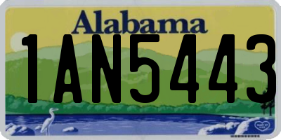 AL license plate 1AN5443