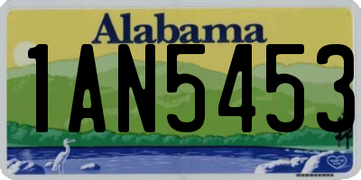 AL license plate 1AN5453