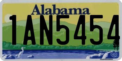 AL license plate 1AN5454