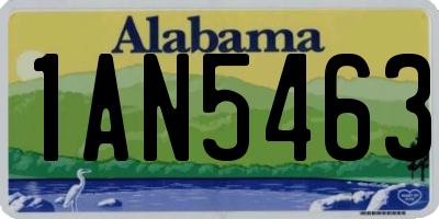 AL license plate 1AN5463
