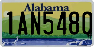 AL license plate 1AN5480