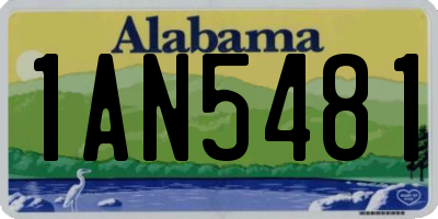 AL license plate 1AN5481