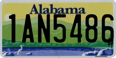 AL license plate 1AN5486