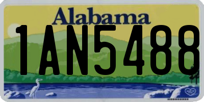 AL license plate 1AN5488