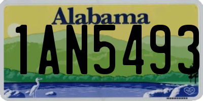 AL license plate 1AN5493