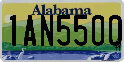 AL license plate 1AN5500