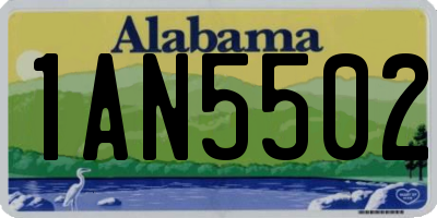 AL license plate 1AN5502