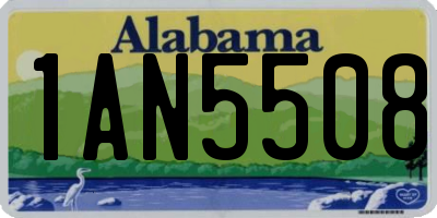 AL license plate 1AN5508