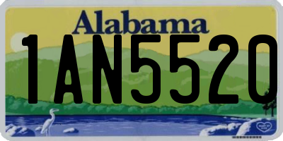 AL license plate 1AN5520