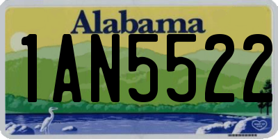 AL license plate 1AN5522
