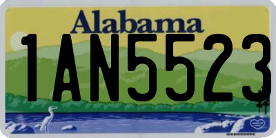 AL license plate 1AN5523
