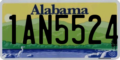 AL license plate 1AN5524