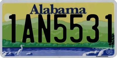 AL license plate 1AN5531