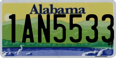 AL license plate 1AN5533