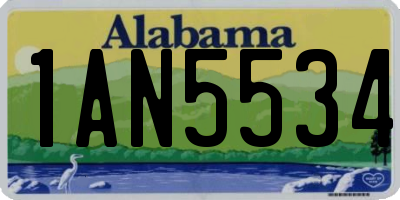AL license plate 1AN5534