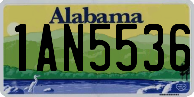 AL license plate 1AN5536