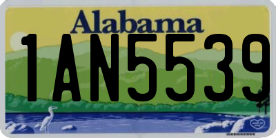 AL license plate 1AN5539