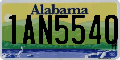 AL license plate 1AN5540