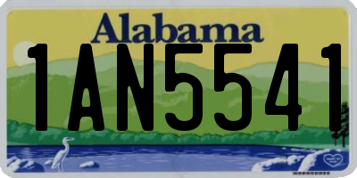 AL license plate 1AN5541