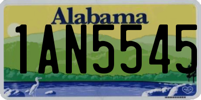 AL license plate 1AN5545