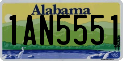AL license plate 1AN5551