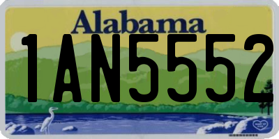 AL license plate 1AN5552