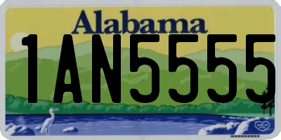 AL license plate 1AN5555