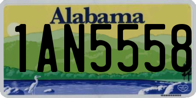 AL license plate 1AN5558