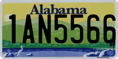 AL license plate 1AN5566
