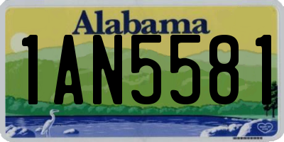 AL license plate 1AN5581