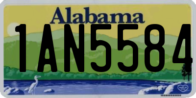 AL license plate 1AN5584